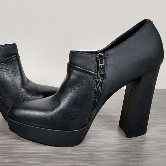 Tiff Platform Pump, Black Leather, Womens Size 9 / 39 - Picture 6 of 10